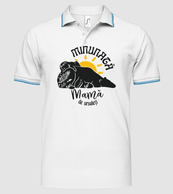 Minunată mamă de ursuleți model alb pe tricou