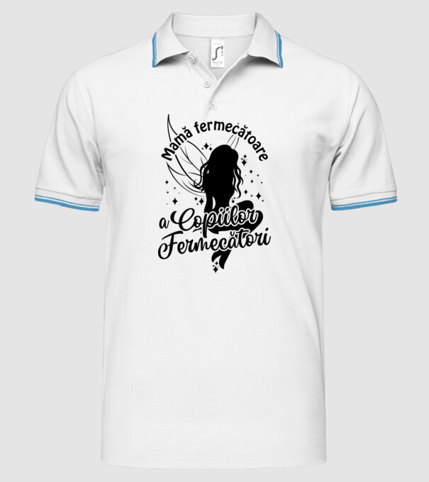 Mamă fermecătoare a copiilor fermecători model alb pe tricou