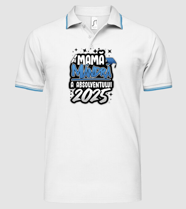 Mamă Mândră a absolventului model alb pe tricou