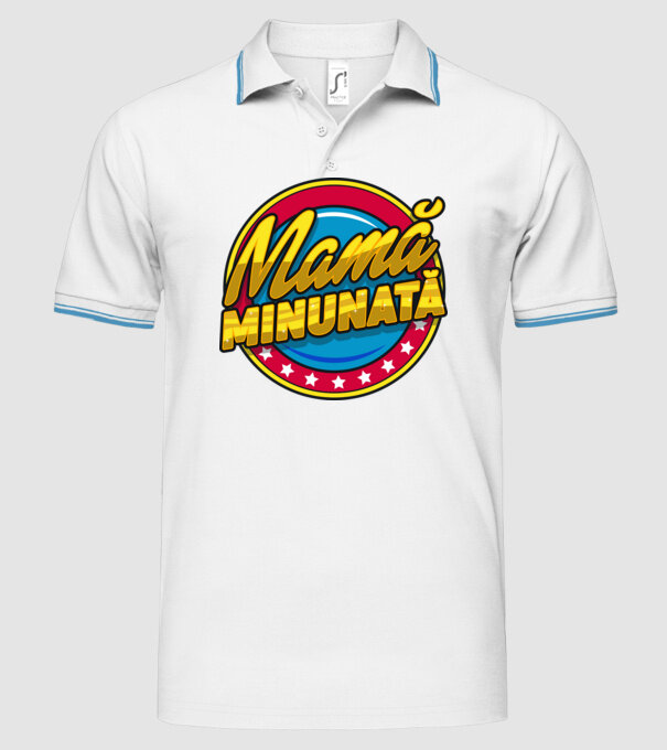 mamă minunată model alb pe tricou