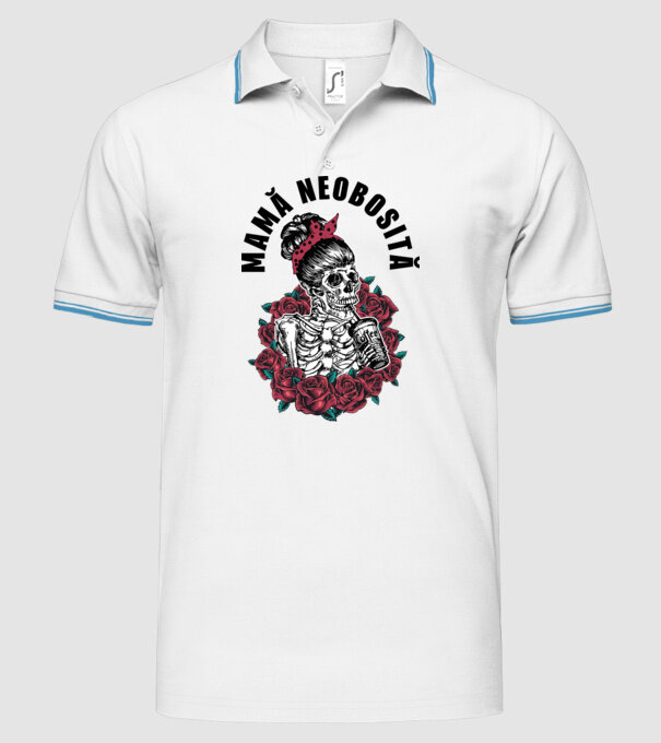 Mamă neobosită model alb pe tricou