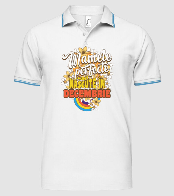 Mamele perfecte sunt născute în octombrie. model alb pe tricou