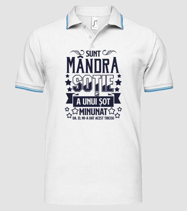 Sunt mândra soție a unui soț minunat - da, el mi-a dat acest tricou model alb pe tricou