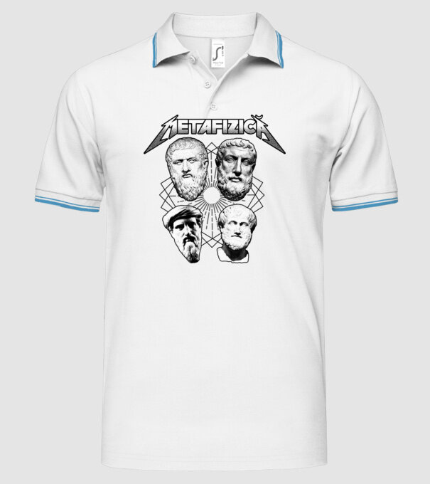metafizică model alb pe tricou