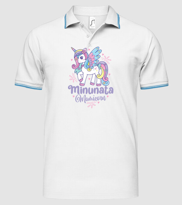 Minunata Mamicorn model alb pe tricou
