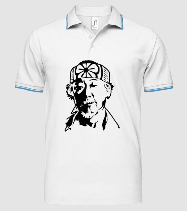 Miyagi head cobra kai model alb pe tricou