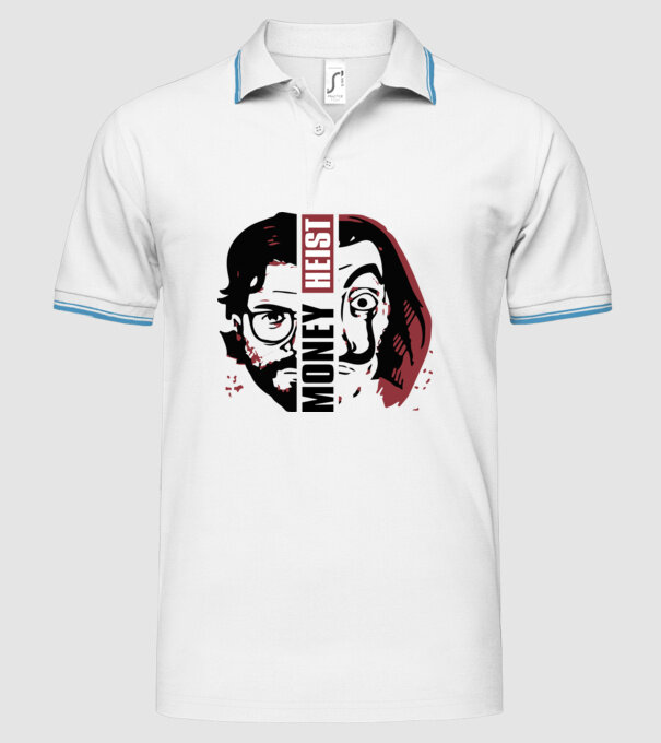 money heist professor model alb pe tricou