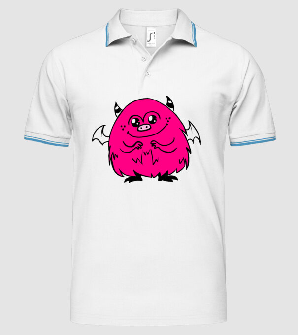 monstruleț model alb pe tricou