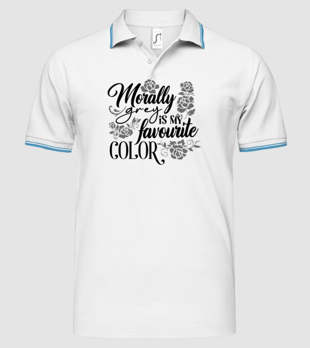 Moraly Gray is my favorite color model alb pe tricou