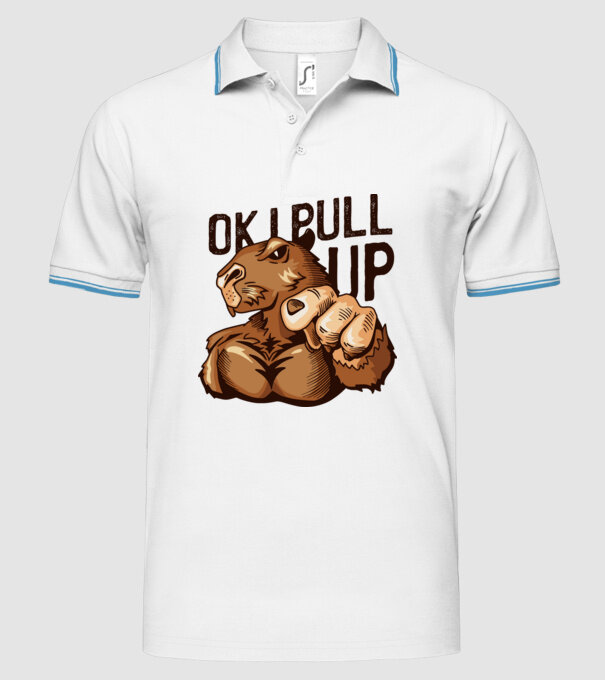 Muscular Capybara - capibară model alb pe tricou