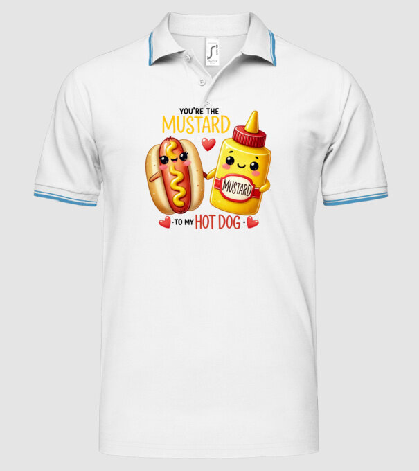 Mustard to my Hot Dog model alb pe tricou