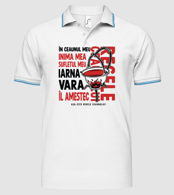 În ceaunul meu - Inima mea - Sufletul meu - Iarna - Vara - Îl amestec - Așa este regele ceaunului! - Regele ceaunului model alb pe tricou