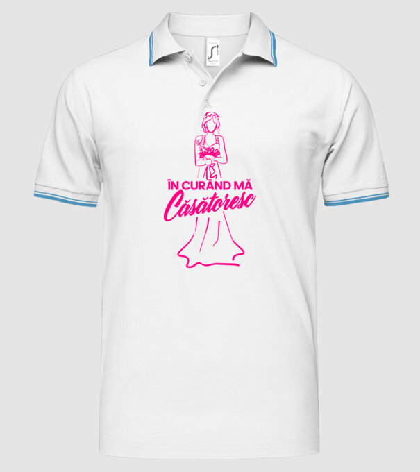 În curând mă căsătoresc model alb pe tricou