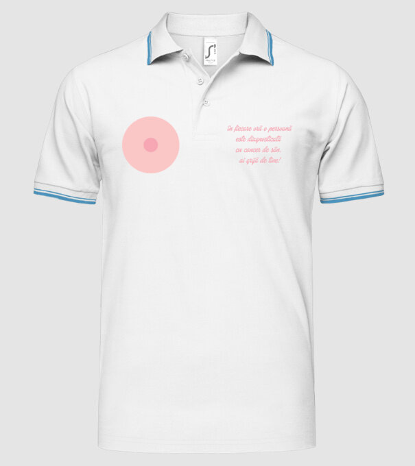 în fiecare oră o persoană este diagnosticată cu cancer de sân. ai grijă de tine! model alb pe tricou