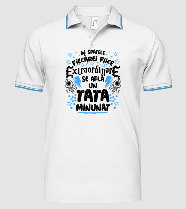 în spatele fiecărei fiice extraordinare se află un tată minunat model alb pe tricou
