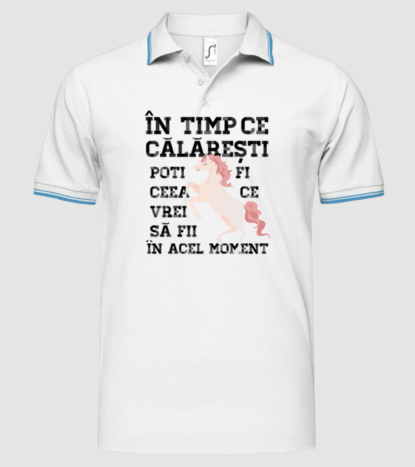 în timp ce călărești poți fi ceea ce vrei să fii - în acel moment model alb pe tricou