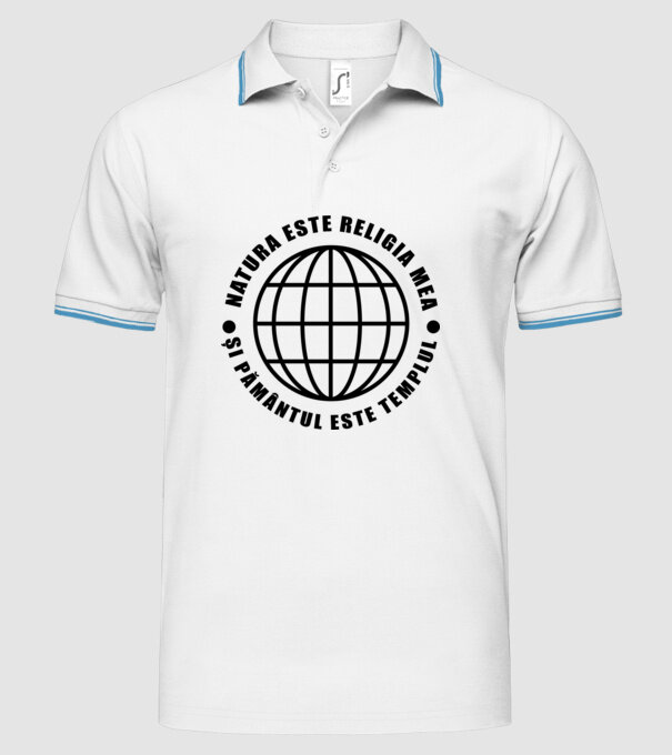 Natura este religia mea model alb pe tricou
