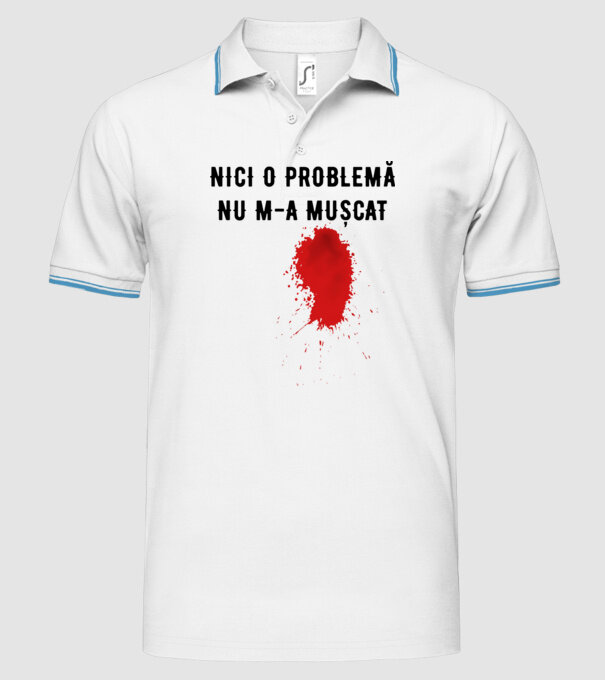 Nici o problemă, nu m-a mușcat model alb pe tricou