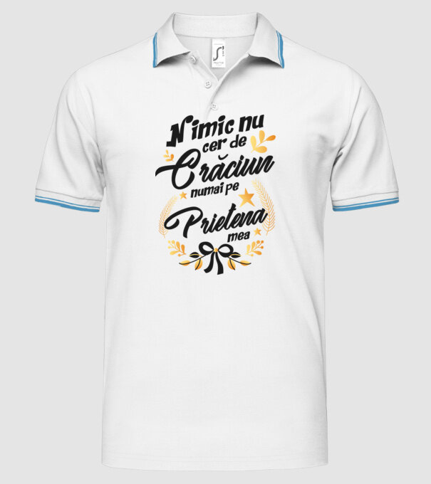 nimic nu cer de Crăciun, numai pe prietena mea model alb pe tricou