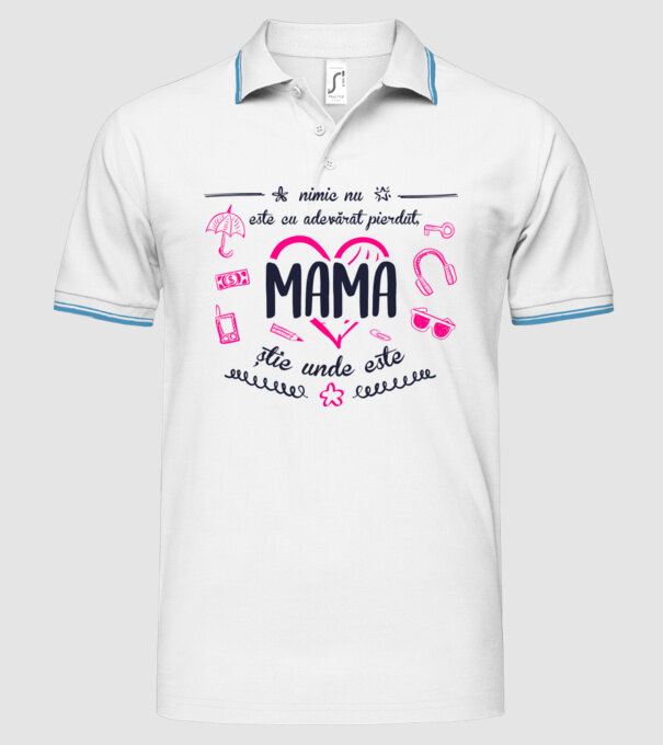 nimic nu este cu adevărat pierdut, mama știe unde este model alb pe tricou