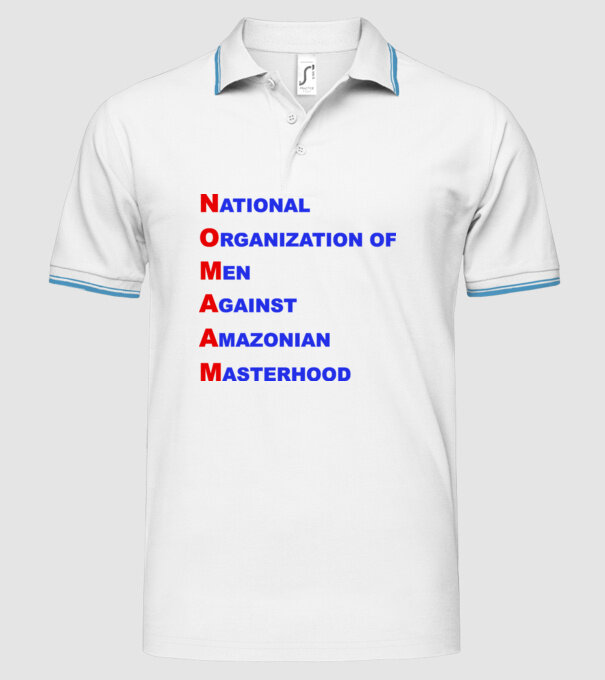 No maam model alb pe tricou