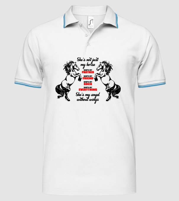 Not just a horse! model alb pe tricou