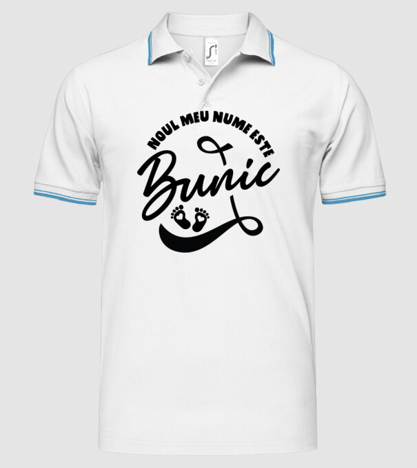 Noul meu nume este Bunic model alb pe tricou