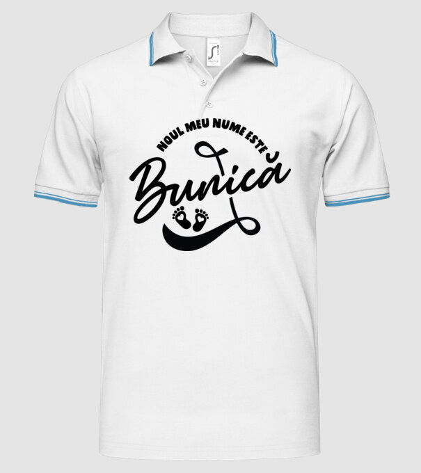 Noul meu nume este Bunică model alb pe tricou