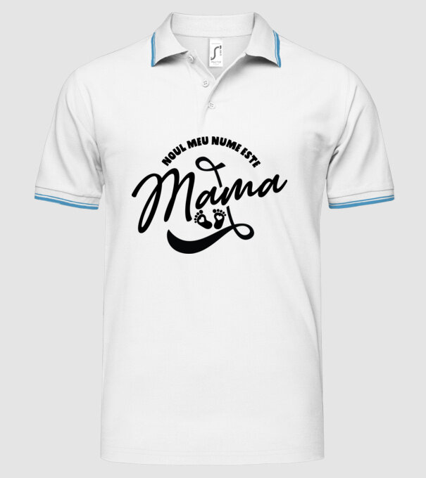 Noul meu nume este Mama model alb pe tricou