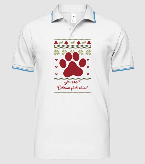 nu există Crăciun fără câine model alb pe tricou
