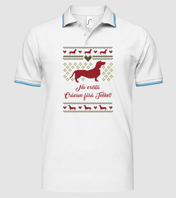nu există Crăciun fără Teckel model alb pe tricou