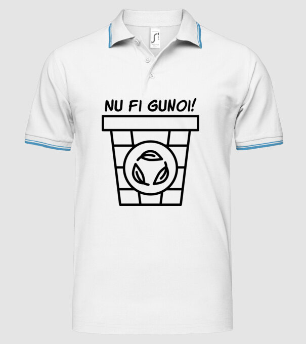 Nu fi gunoi  model alb pe tricou