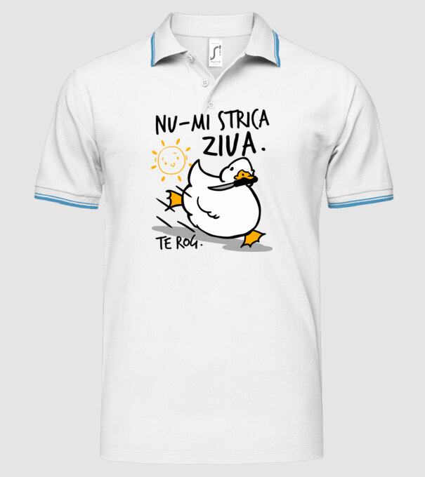 Nu-mi strica ziua. model alb pe tricou