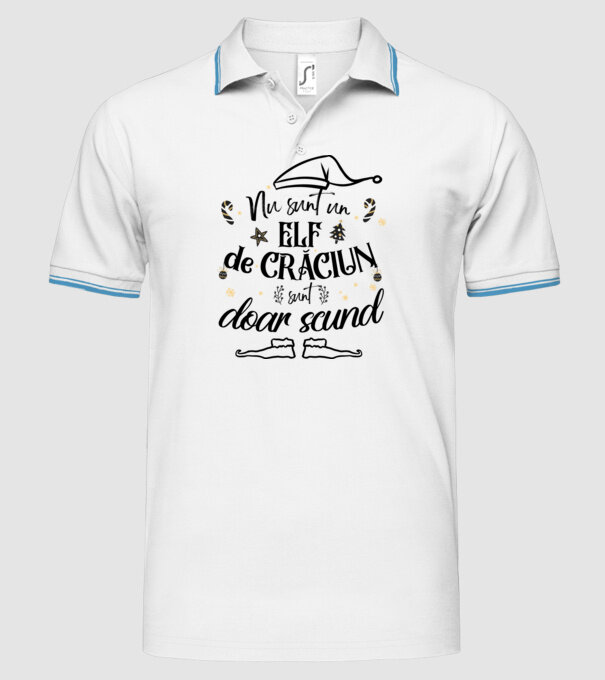 Nu sunt un elf de Crăciun, sunt doar scund ALB model alb pe tricou