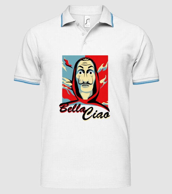 obey bella ciao model alb pe tricou