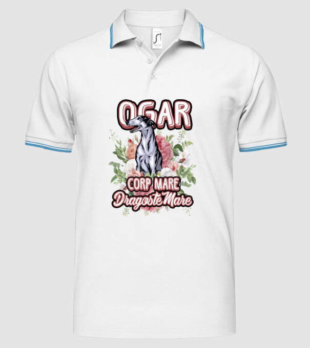 Ogar - picioare lungi dragoste multă model alb pe tricou