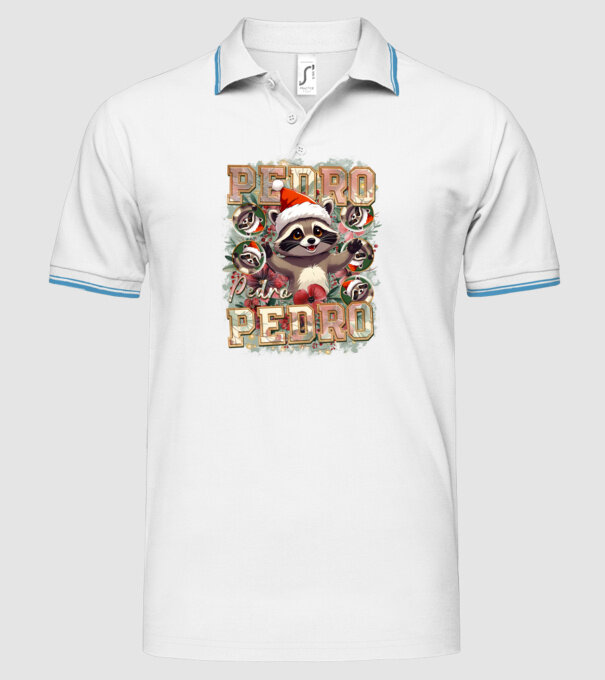 Pedro pedro flower xmas model alb pe tricou