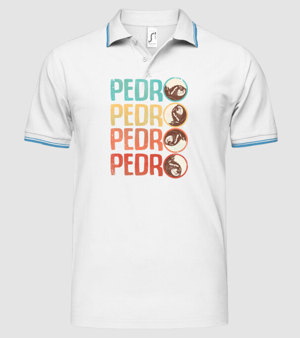 Pedro Pedro retro model alb pe tricou
