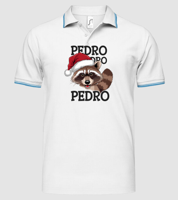 Pedro pedro xmas model alb pe tricou