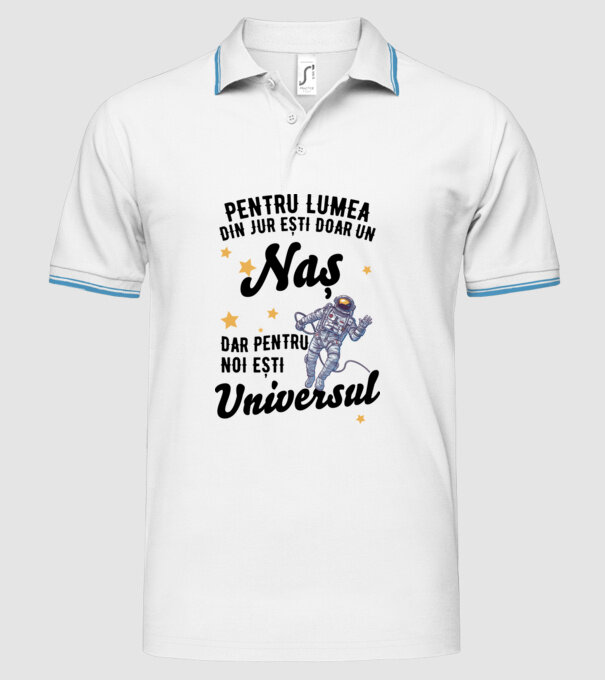 Pentru lumea din jur ești doar o naș, dar pentru noi ești întreaga lume 02 (2) model alb pe tricou