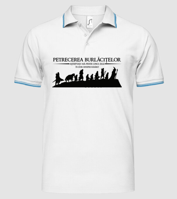 petrecerea burlăcițelor - așteptați-mă peste cinci zile - în zori dinspre răsărit model alb pe tricou