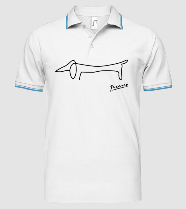 Picasso model alb pe tricou