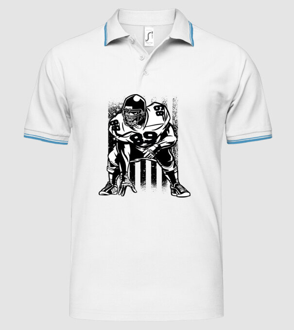 PLAYER model alb pe tricou