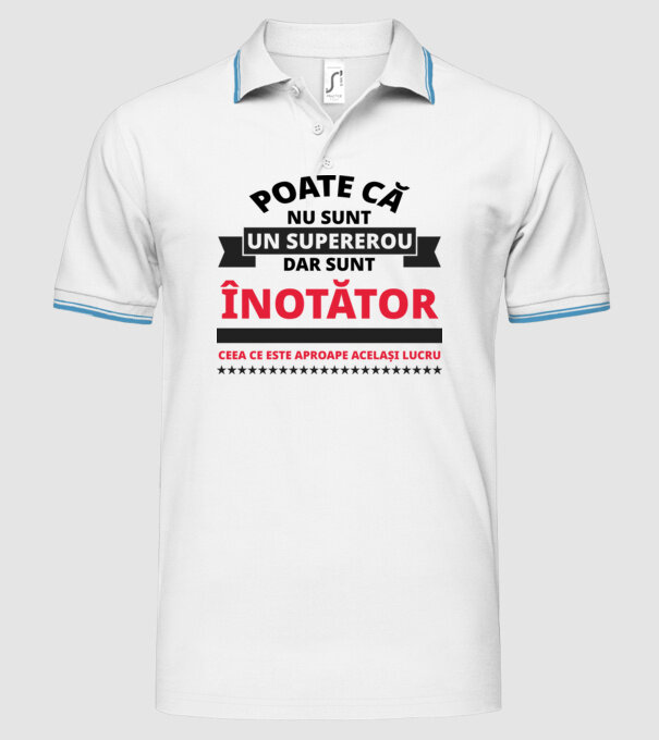 Poate că nu sunt un supererou, dar sunt ÎNOTĂTOR, ceea ce este aproape același lucru model alb pe tricou