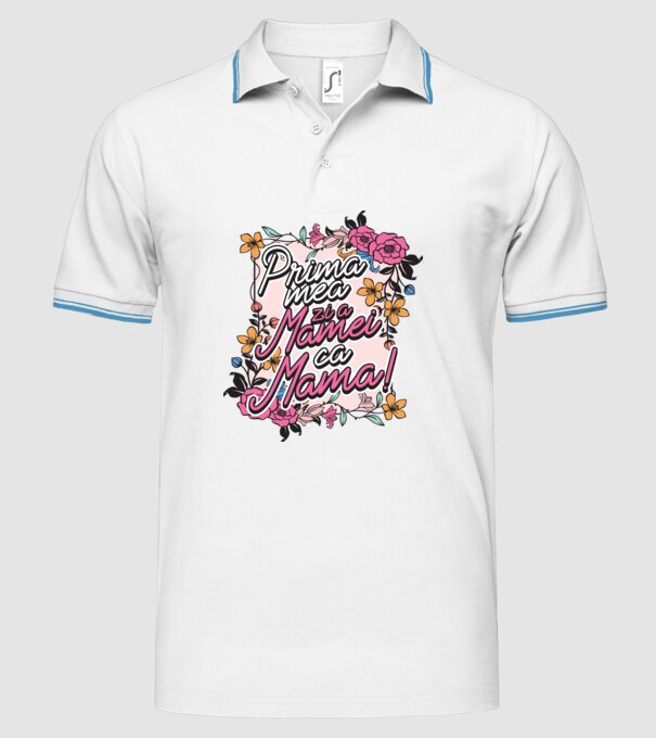 Prima mea zi a mamei ca mamă model alb pe tricou