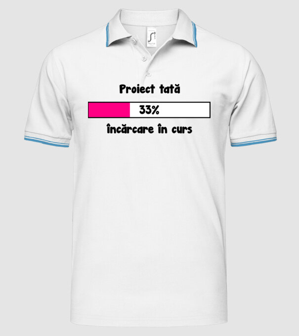 Proiect tată - încărcare în curs model alb pe tricou