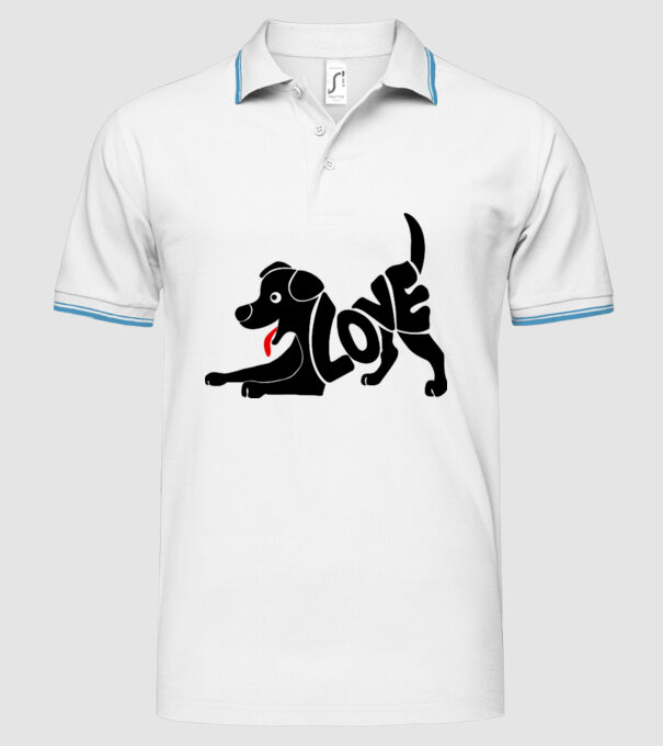 Puppy love model alb pe tricou