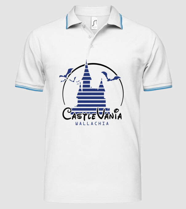 România CastleVania model alb pe tricou