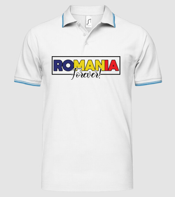 Romania forever model alb pe tricou