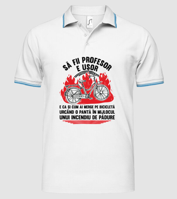 Să fii profesor e ușor model alb pe tricou
